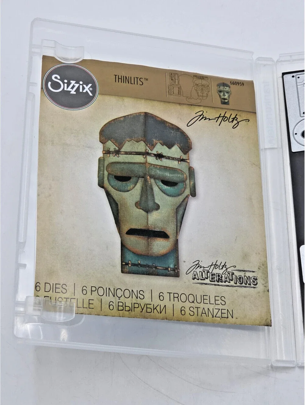 Sizzix Tim Holtz Monster 660959 Thinlits 6 Dies Retired Halloween Frankenstein